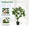 42.5" Faux Hydrangea Tree with Lifelike Flowers and Leaves for Office or Living Room Decor